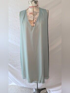 NWT Elegantly Simple Flowy Dress - Seafoam Green and Blush Size XL